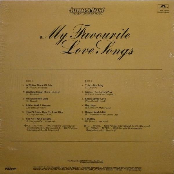 James Last : My Favourite Love Songs (LP, Comp)
