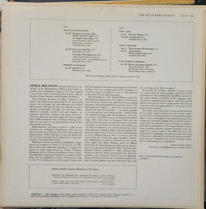 Zinka Milanov : The Art Of Zinka Milanov (LP, Comp)