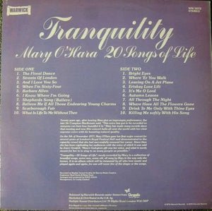 Mary O'Hara : Tranquility (20 Songs Of Life) (LP, Album)