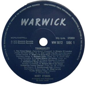 Mary O'Hara : Tranquility (20 Songs Of Life) (LP, Album)