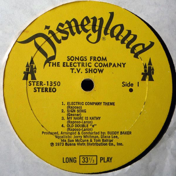 Various : Songs From The Electric Company TV Show (LP)