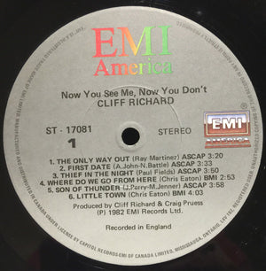 Cliff Richard : Now You See Me... Now You Don't (LP, Album)