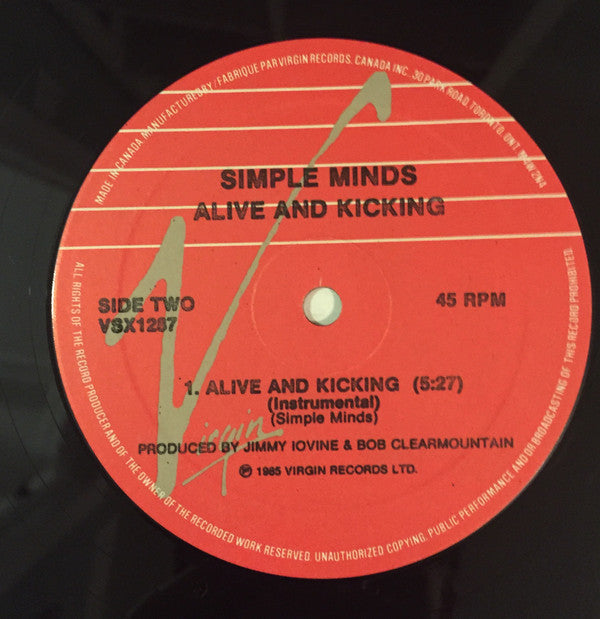 Simple Minds : Alive & Kicking (12")