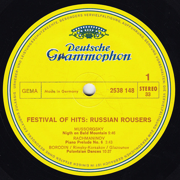 Various : Festival Of Hits: Russian Rousers (LP, Comp)
