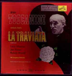Verdi*, Arturo Toscanini, Licia Albanese, Jan Peerce, Robert Merrill, NBC Symphony Orchestra : La Traviata (Complete Opera) (2xLP, Album, RE + Box)