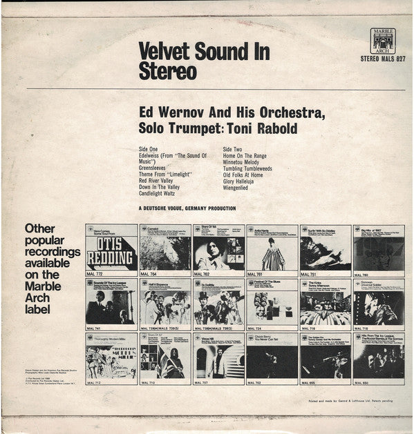 Ed Wernov And His Orchestra : Velvet Sound In Stereo (LP, Album)