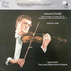 Antonín Dvořák - Josef Suk, Czech Philharmonic Orchestra*, Karel Ančerl : Concerto In A Minor, Op. 53, - Romance For Violin And Orchestra, Op. 11 (LP, RP)