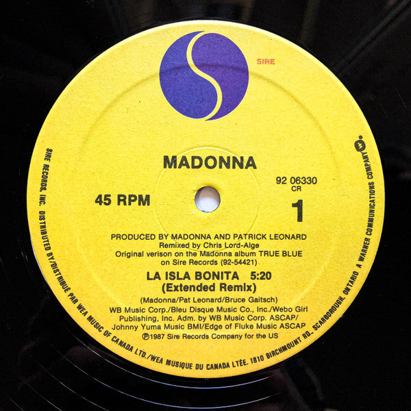 Madonna : La Isla Bonita (12", Maxi)