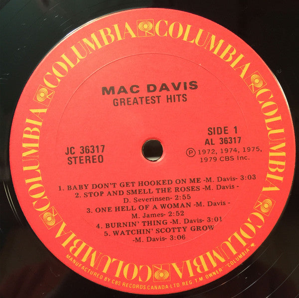 Mac Davis : Greatest Hits (LP, Comp, RE)