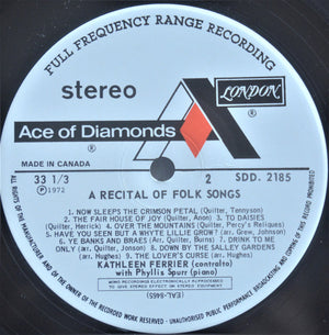 Kathleen Ferrier : A Song Recital Record  (LP, Comp)