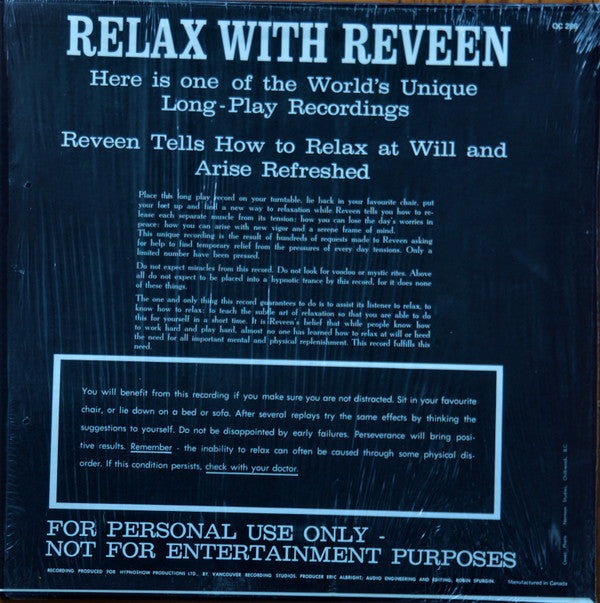 Reveen : Relax With Reveen (LP, Album)