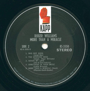 Roger Williams (2) : More Than A Miracle (LP)