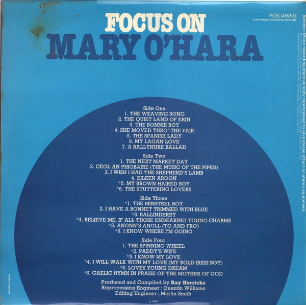 Mary O'Hara : Focus On Mary O'Hara (2xLP)