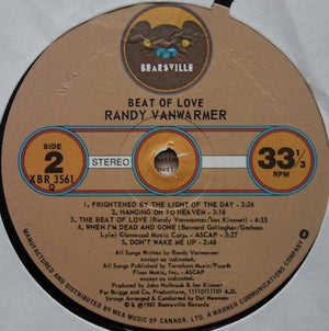 Randy Vanwarmer : Beat Of Love (LP, Album)