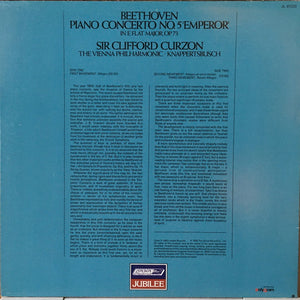 Beethoven*, Sir Clifford Curzon* , With The Vienna Philharmonic* , Conducted By Knappertsbusch* : Piano Concerto No. 5 'Emperor' (LP, Album, RE)