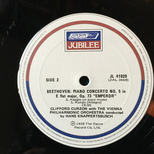 Beethoven*, Sir Clifford Curzon* , With The Vienna Philharmonic* , Conducted By Knappertsbusch* : Piano Concerto No. 5 'Emperor' (LP, Album, RE)