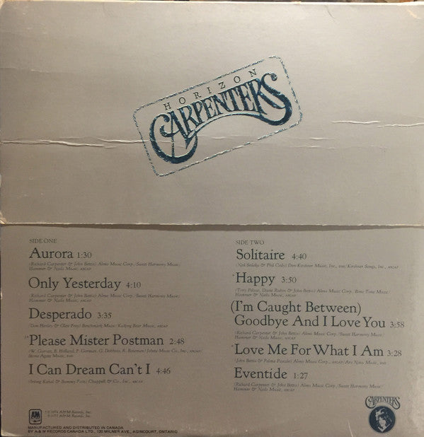 Carpenters : Horizon (LP, Album)