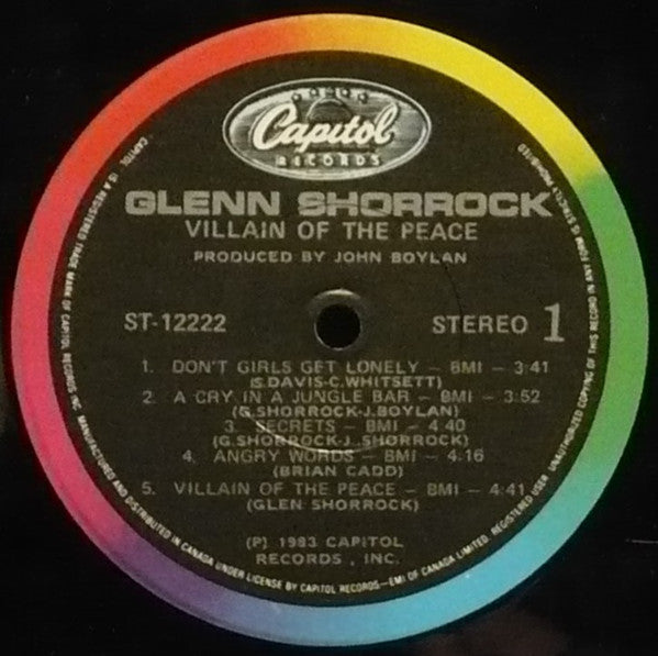 Glenn Shorrock : Villain Of The Peace (LP, Album)