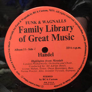 Handel* : Highlights From Messiah (LP, Comp)