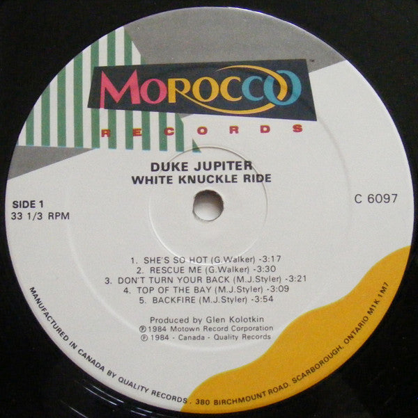 Duke Jupiter : White Knuckle Ride (LP, Album)