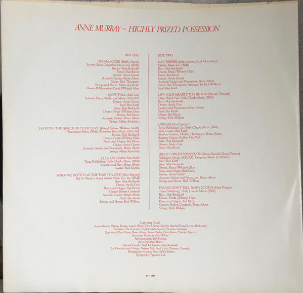 Anne Murray : Highly Prized Possession (LP, Album)