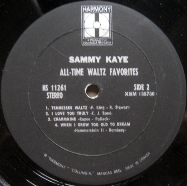 Sammy Kaye : All-Time Waltz Favorites (LP, Album, RE)