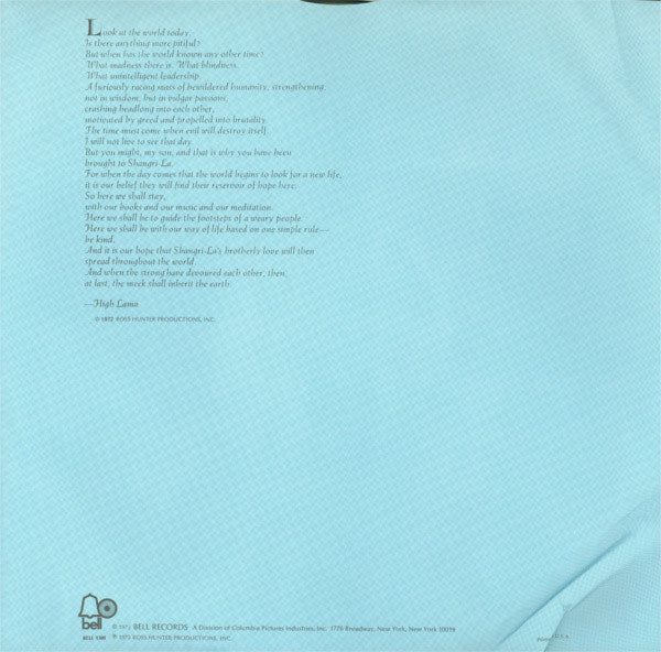 Burt Bacharach : Lost Horizon (Original Soundtrack) (LP, Album, Gat)