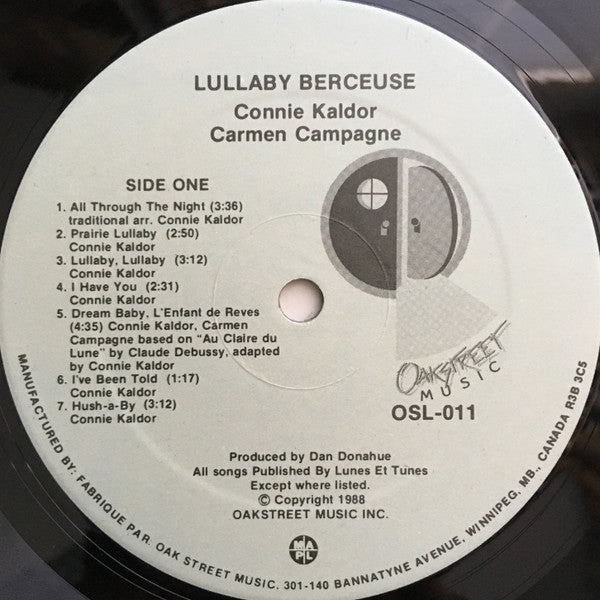 Connie Kaldor & Carmen Campagne : Lullaby Berceuse (LP, Album)