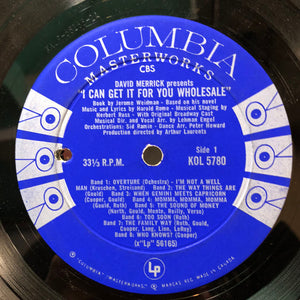 Harold Rome, Original Broadway Cast* : I Can Get It For You Wholesale (LP, Album, Mono, Gat)