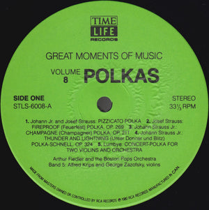 Arthur Fiedler And The Boston Pops Orchestra : Great Moments Of Music Volume 8 Polkas (LP, Comp)