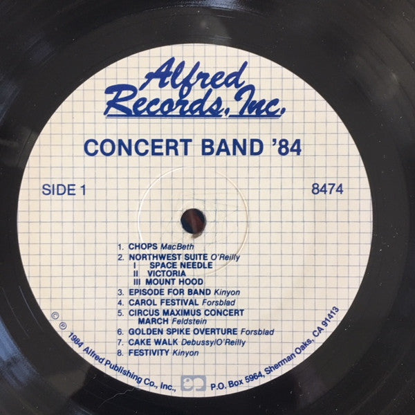 Northern Illinois University Wind Ensemble, Stephen Squires : Alfred's Concert Band '84 (LP, Album)