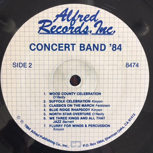 Northern Illinois University Wind Ensemble, Stephen Squires : Alfred's Concert Band '84 (LP, Album)