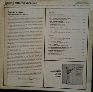 Bobby Lewis (6) : How Long Has It Been (LP, Album, Mono)