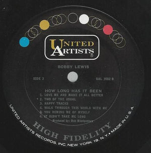 Bobby Lewis (6) : How Long Has It Been (LP, Album, Mono)