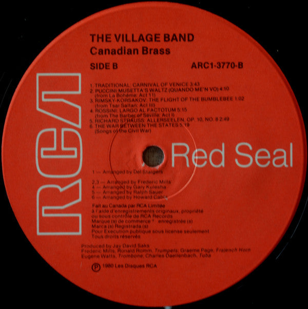 The Canadian Brass : The Village Band (LP, Album)