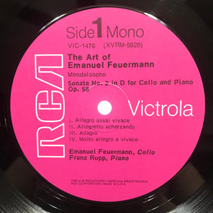 Emanuel Feuermann : The Art of Emanuel Feuermann (LP, Album, Mono, RE)
