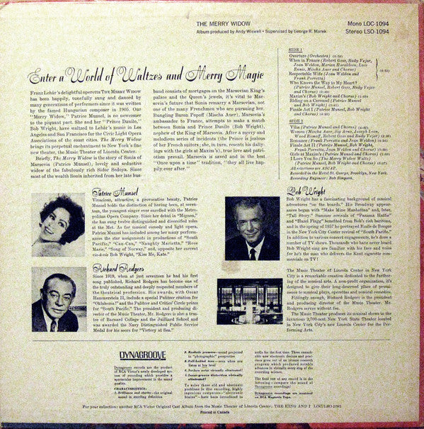 Patrice Munsel : The Merry Widow (An Original Cast Album) (LP, Dyn)