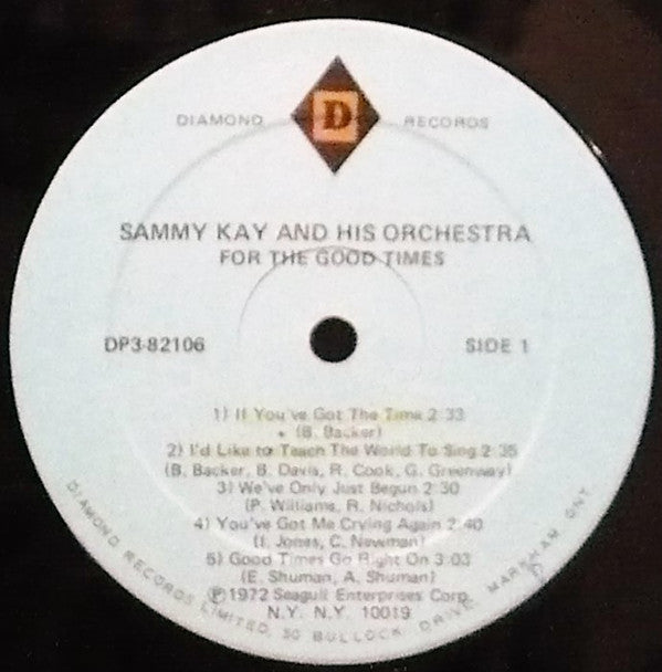 Sammy Kaye And His Orchestra : For The Good Times (LP)