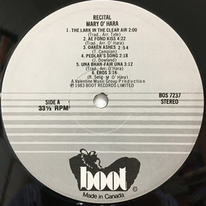Mary O'Hara : Recital (LP, Album)