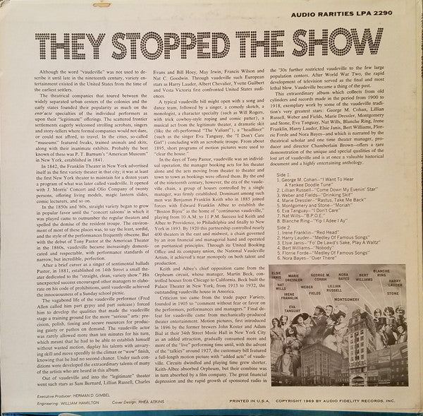 Various : They Stopped The Show (LP, Comp)