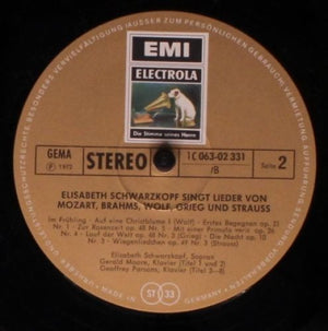 Elisabeth Schwarzkopf : Singt Lieder Von Mozart, Brahms, Wolf, Grieg Und Strauss (LP, Album)