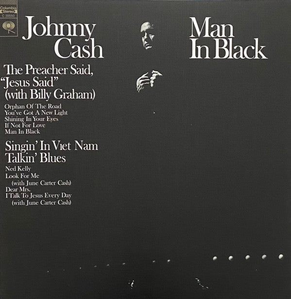 Johnny Cash - Man In Black (LP, Album, Reissue, Stereo)