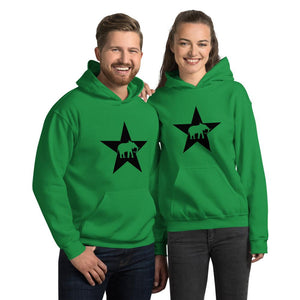 Elephants & Stars Black Star Unisex HoodieIrish GreenS