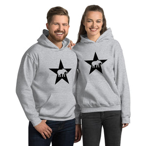 Elephants & Stars Black Star Unisex HoodieSport GreyS