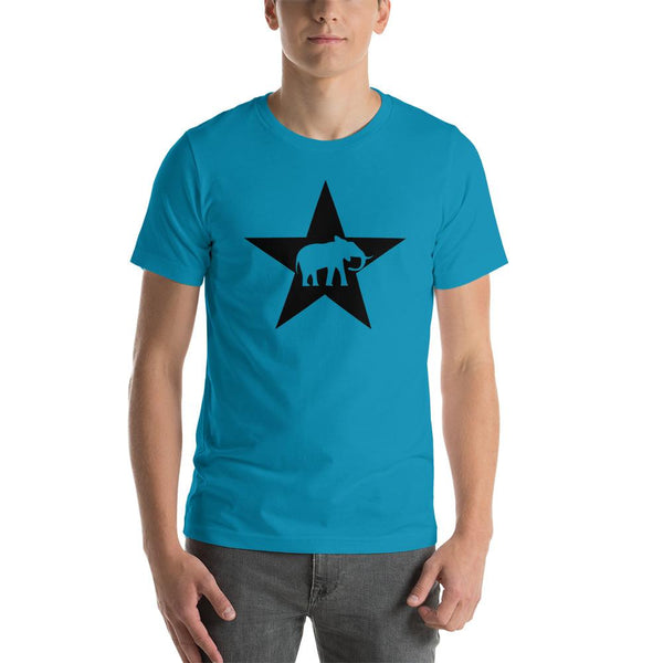 Elephants & Stars Premium Black Star Short-Sleeve Unisex T-ShirtAquaS