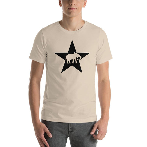 Elephants & Stars Premium Black Star Short-Sleeve Unisex T-ShirtSoft CreamS