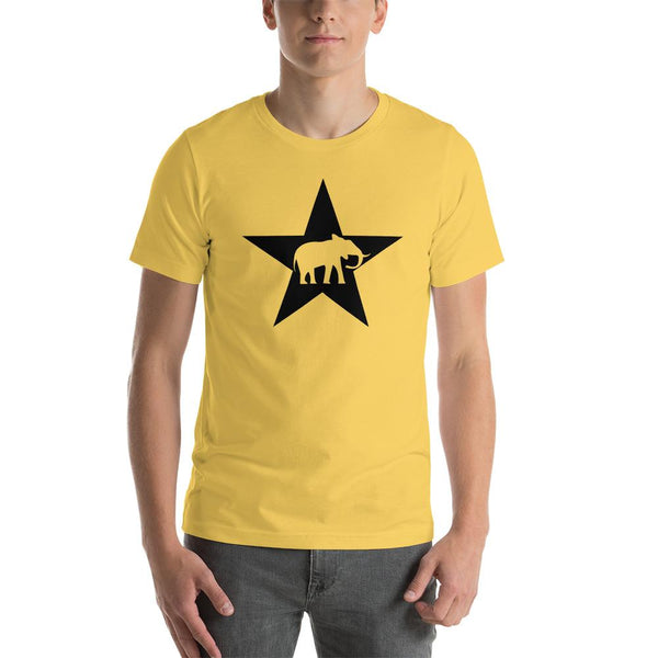 Elephants & Stars Premium Black Star Short-Sleeve Unisex T-ShirtYellowS
