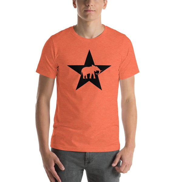 Elephants & Stars Premium Black Star Short-Sleeve Unisex T-ShirtHeather OrangeS