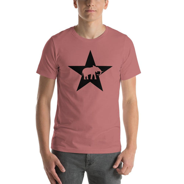 Elephants & Stars Premium Black Star Short-Sleeve Unisex T-ShirtMauveS