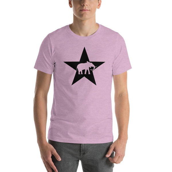 Elephants & Stars Premium Black Star Short-Sleeve Unisex T-ShirtHeather Prism LilacXS